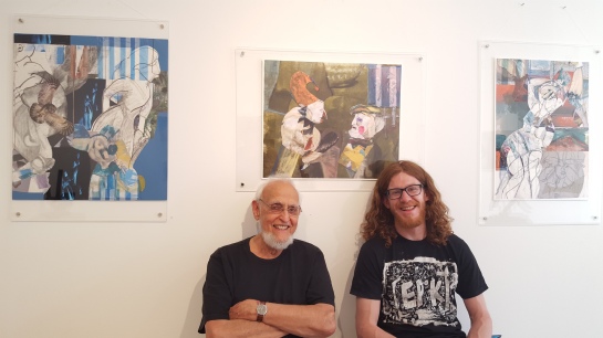 Marcus Berns, with his art-loving grandson, Mike McGown